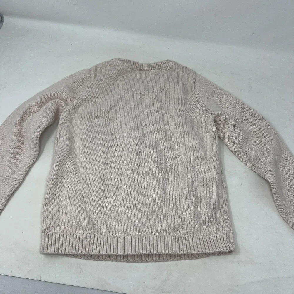 Gymboree Cotton Cable Knit Embroidered Sweater‎ Girls Size 6 Tan Cottagecore